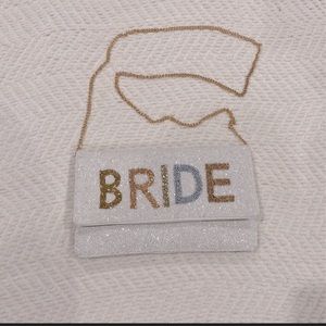 Bride clutch/ shoulder purse